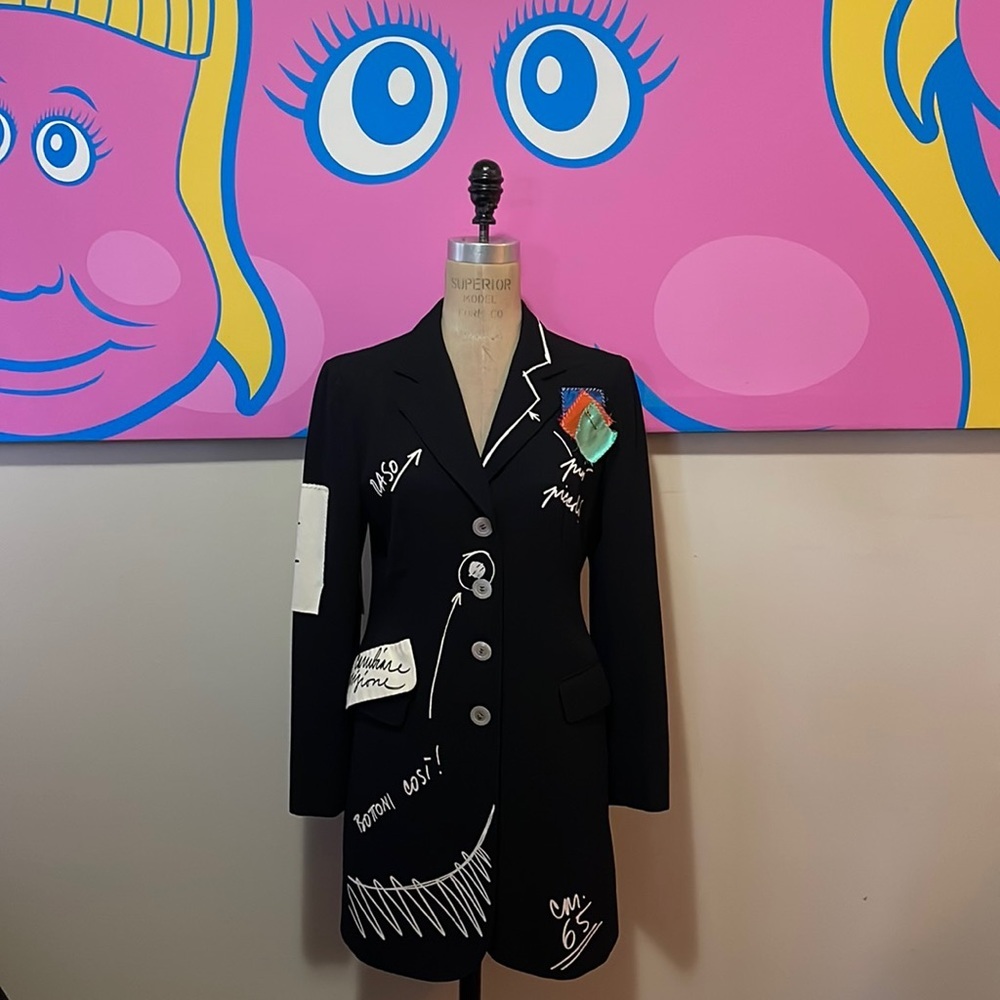 Moschino Couture Black Measurements Blazer